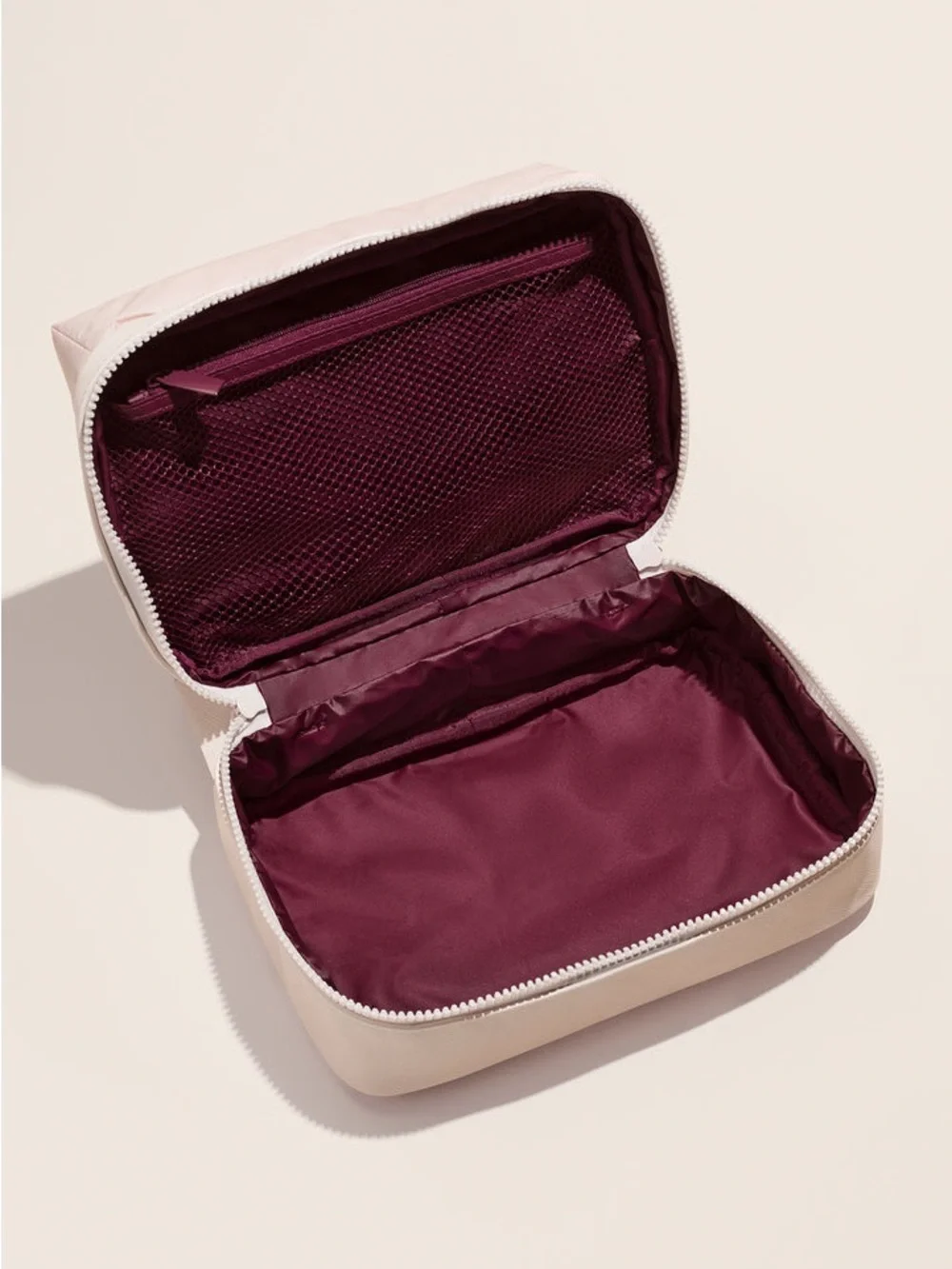 Rare Beauty Puff Toiletry Bag Blush Pink Cosmetic Case